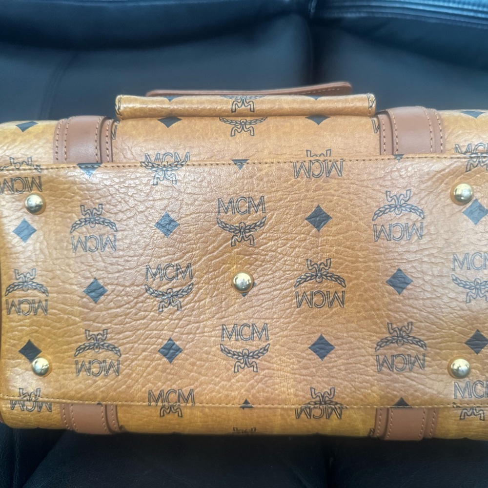 MCM Cognac Visetos Satchel - Picture 8 of 16